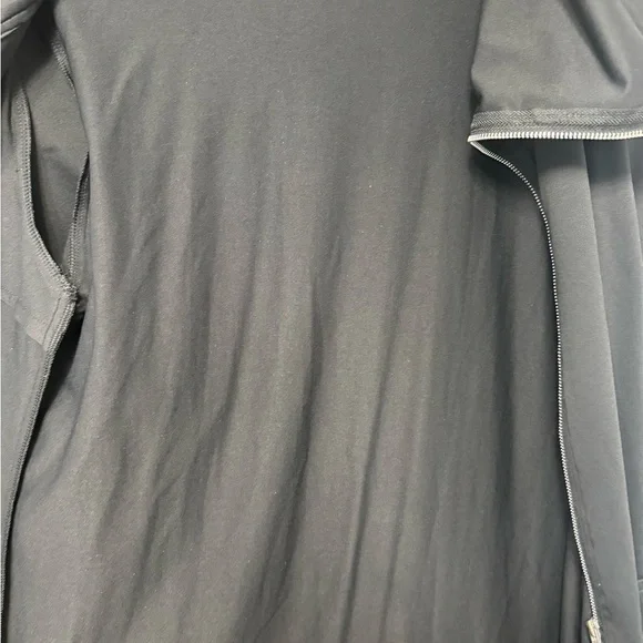 Size 14 or 16 women’s black extra long sleeve sweater Black  zipup collar jacket - Picture 8 of 10